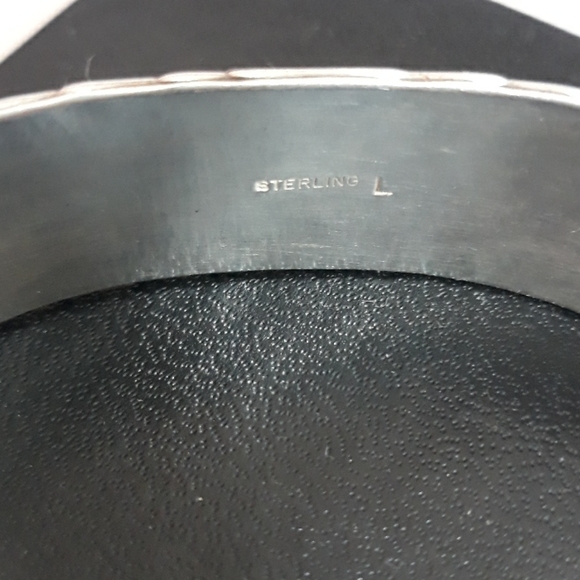 Navajo Sterling silver with Gorgeous turquoise Stones cuff bracelet - Picture 9 of 11